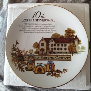 10th Anniversary Avon Plate